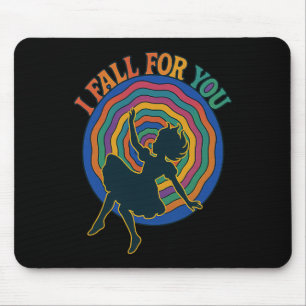 Alice Down Rabbithole I Fall For You Love Valentin Mouse Pad