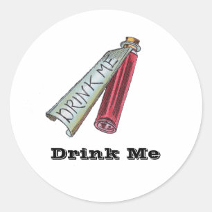 Alice - Drink Me 1865 Classic Round Sticker
