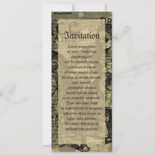 Alice Drink Me Collage Invitation