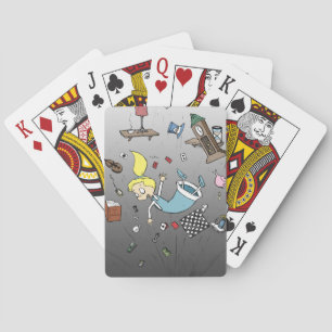 Alice Falling Into Wonderland Playing Cards