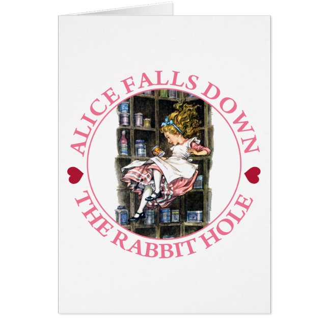 ALICE FALLS DOWN THE RABBIT HOLE (Front)