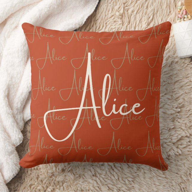 Alice Handwritten Name Pattern  Cushion (Blanket)