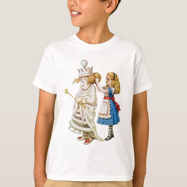 Alice Helps Out the White Queen in Wonderland T-Shirt (Front)