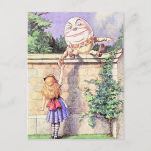 Alice & Humpty Colour Postcard