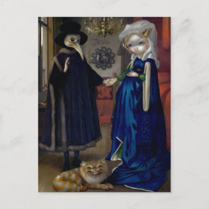 "Alice in a Van Eyck Portrait" Postcard