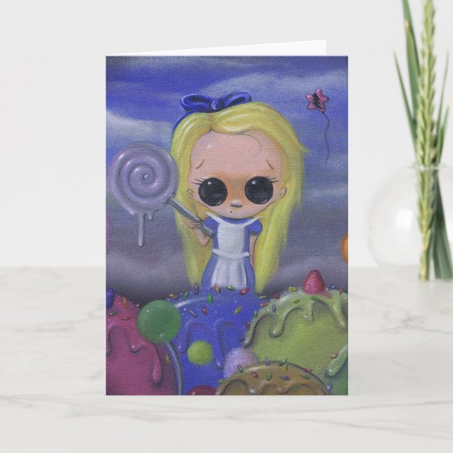 alice in candyland greeting card (Front)
