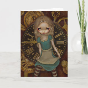 "Alice in Clockwork" Greeting Card