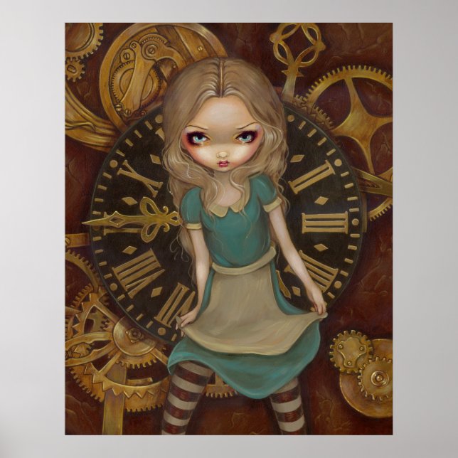 Alice in Clockwork - steampunk in wonderland Print (Front)