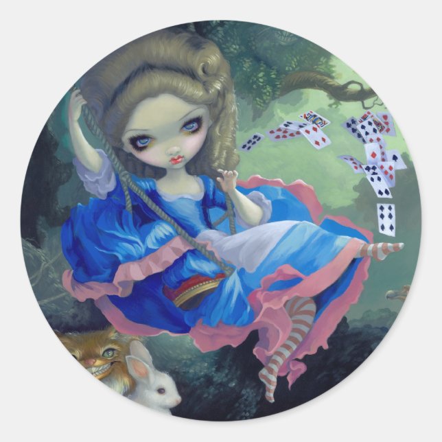 "Alice in Fragonard's Swing" Sticker (Front)