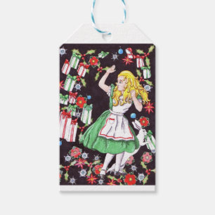 "Alice in Holiday Hell" gift tags
