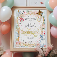 Alice in Onederland, 1st birthday welcome sign