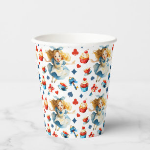 Alice in ONEDERLAND Festive Pattern Kids Birthday Paper Cups