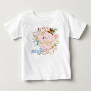 Alice in Onederland, Girl 1st birthday  Baby T-Shi T-Shirt