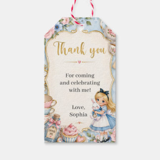 Alice in Onederland Mad Hatter Tea Party Birthday Gift Tags