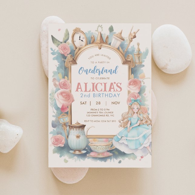 Alice in Onederland Tea Party Invitation (Creator Uploaded)