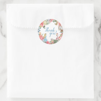 Alice in Onederland Thank You Stickers