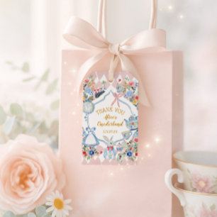 Alice in Onederland Whimsical Birthday Thank you Gift Tags