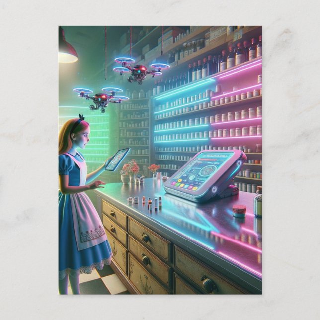 Alice in the Fantasy Apothecary Postcard (Front)