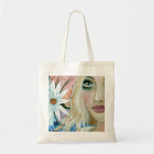 Alice in the Garden of Live Flowers Tote Bag