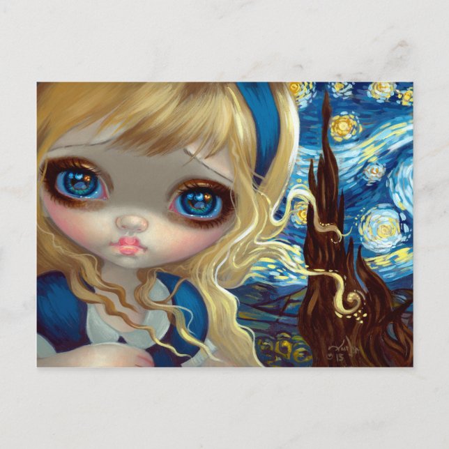 "Alice in the Starry Night" Postcard (Front)