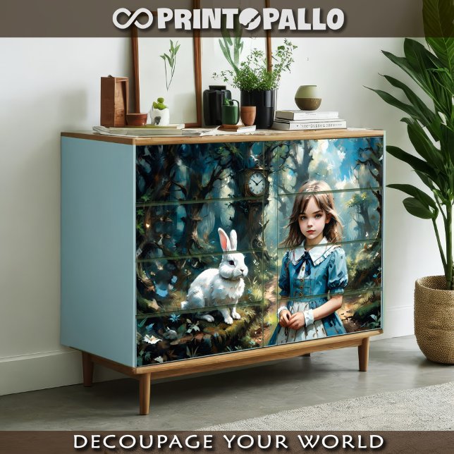 Alice in The Wonderland and The White Rabbit  Tissue Paper (Creator Uploaded)