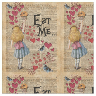 Alice in the Wonderland Eat Me Muffin Fabric