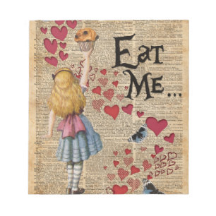 Alice in the Wonderland Eat Me Muffin Notepad
