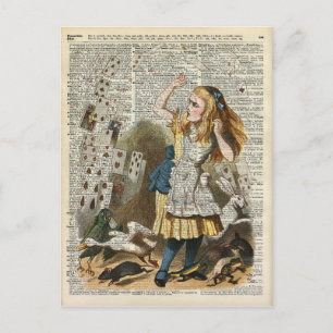 Alice in the wonderland postcard