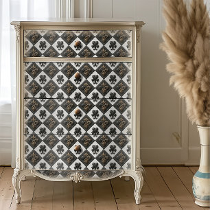 Alice in Wondeland Decoupage Fleur de Lis Tissue Paper