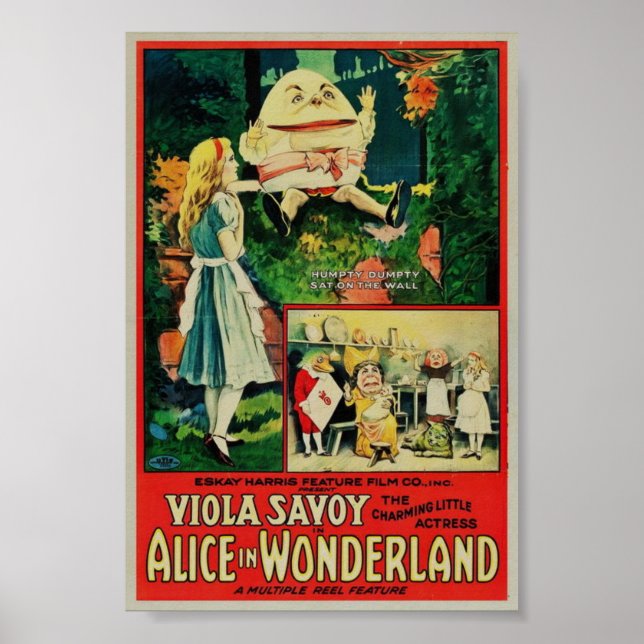 Alice in Wonderland 1915 Rare Poster (Front)
