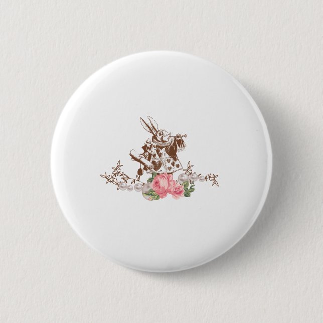 alice in wonderland 6 cm round badge (Front)