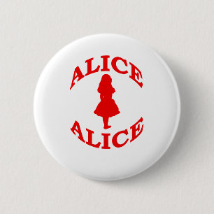 Alice In Wonderland 6 Cm Round Badge