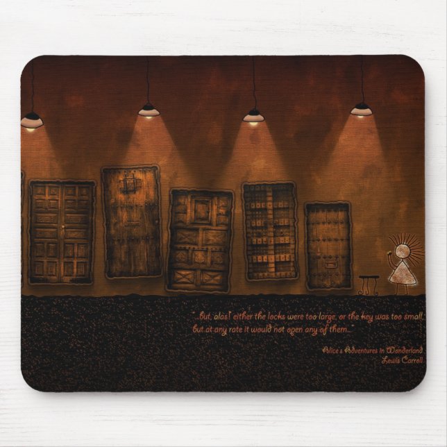 Alice in Wonderland - A Tiny Golden Key Mouse Pad (Front)