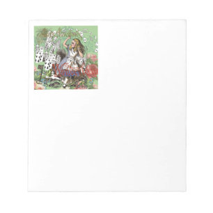 Alice in Wonderland Adventure Vintage Flying Cards Notepad