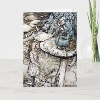 Alice in Wonderland - Advice From a Caterpillar Holiday Card