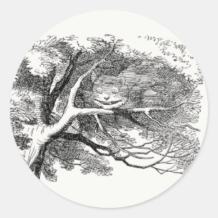 Alice in Wonderland - Alice Looking for the Door Classic Round Sticker