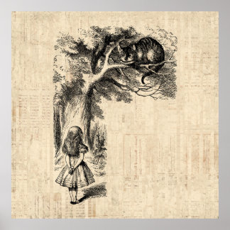 Alice in Wonderland Alice & the Cheshire Cat Poster