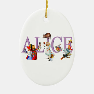 Alice in Wonderland and Friends Ceramic Tree Decoration