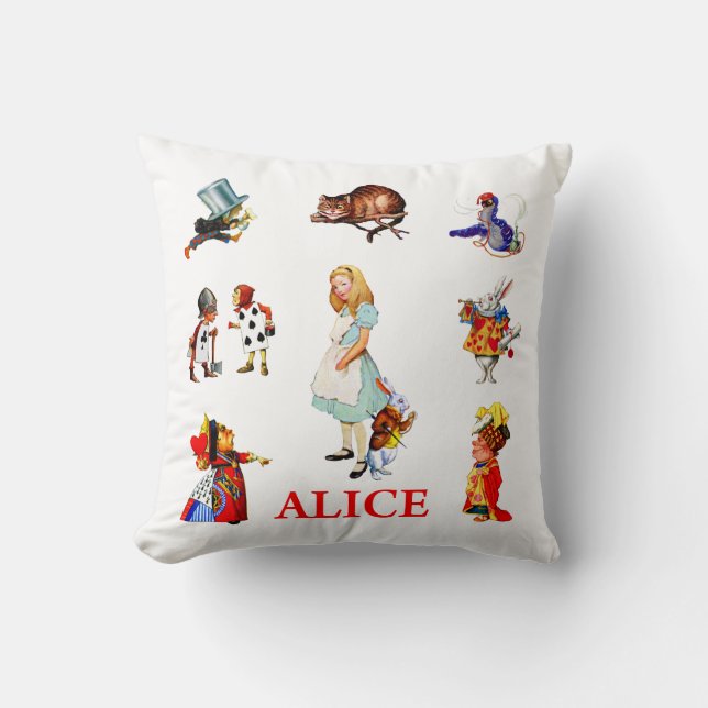 Alice in Wonderland and Friends Cushion (Front)