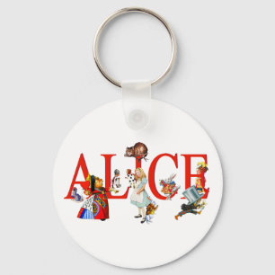 Alice in Wonderland and Friends Key Ring