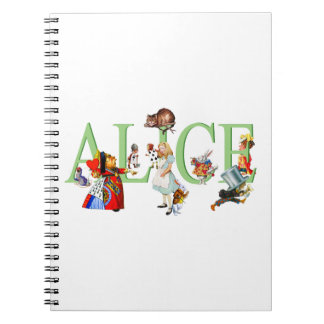Alice in Wonderland and Friends Spiral Notebook