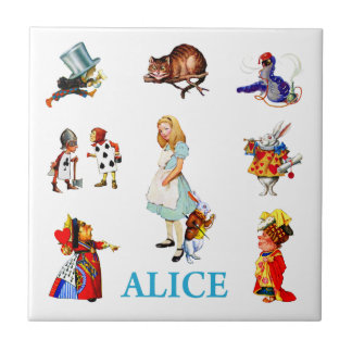 Alice in Wonderland and Friends Tile