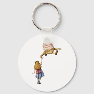 Alice in Wonderland and Humpty Dumpty Key Ring