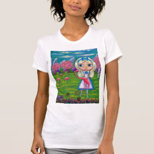 Alice in Wonderland and the Flamingoes T-Shirt