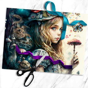 Alice in Wonderland and the Magic Mushrooms Tissue Paper