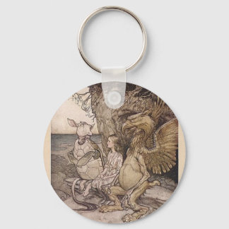 Alice in Wonderland and the Mock Turtle Key Ring