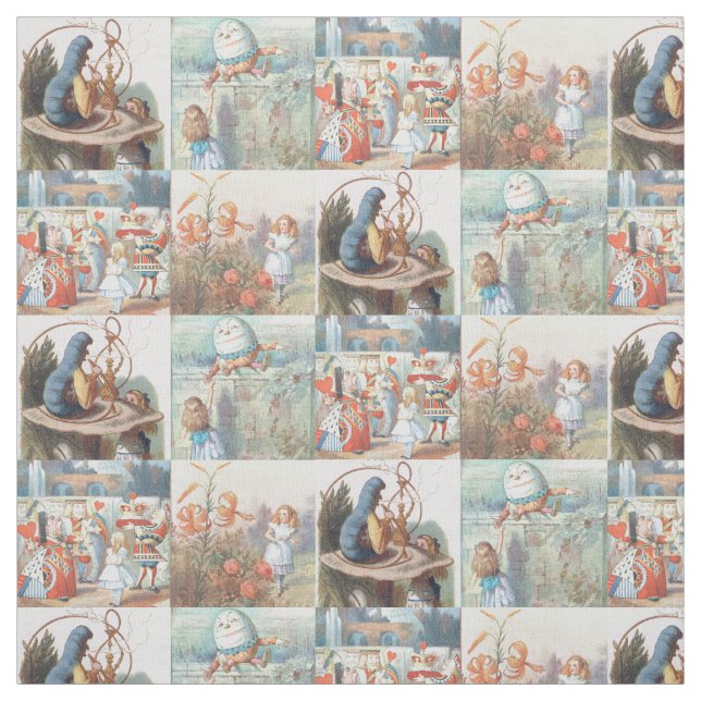 Alice in Wonderland and Through the Looking Glass Fabric (Swatch)