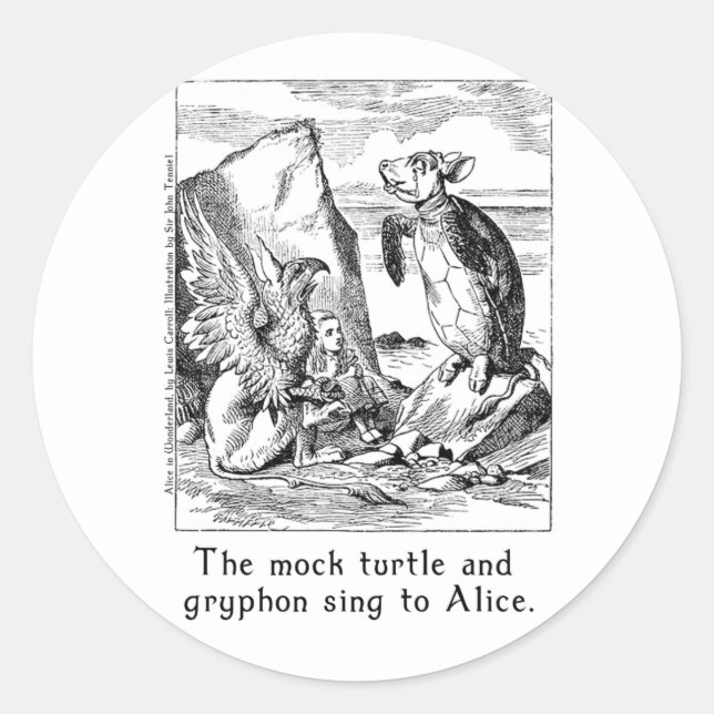 Alice in Wonderland Art Stickers in 2 Sizes (Front)