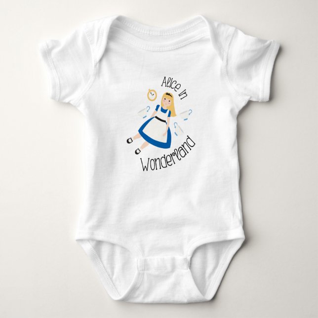 Alice In Wonderland Baby Bodysuit (Front)