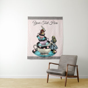 Alice in Wonderland Baby Shower Backdrop Tapestry